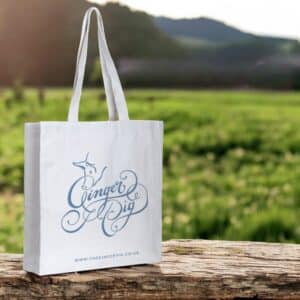 Ginger Pig White Cotton Carrier Overprint